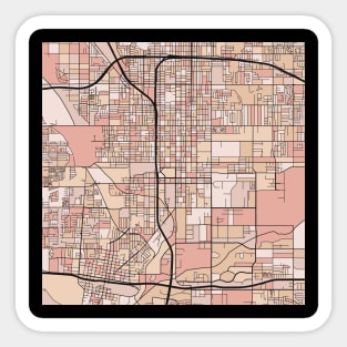 San Bernardino Map Pattern in Soft Pink Pastels Sticker